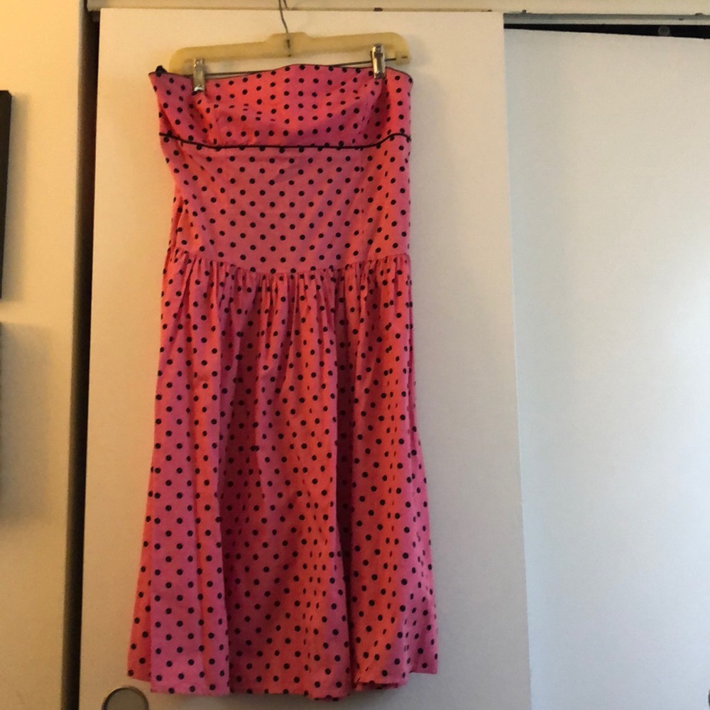 Pink dress with black polka dots - rockabilly